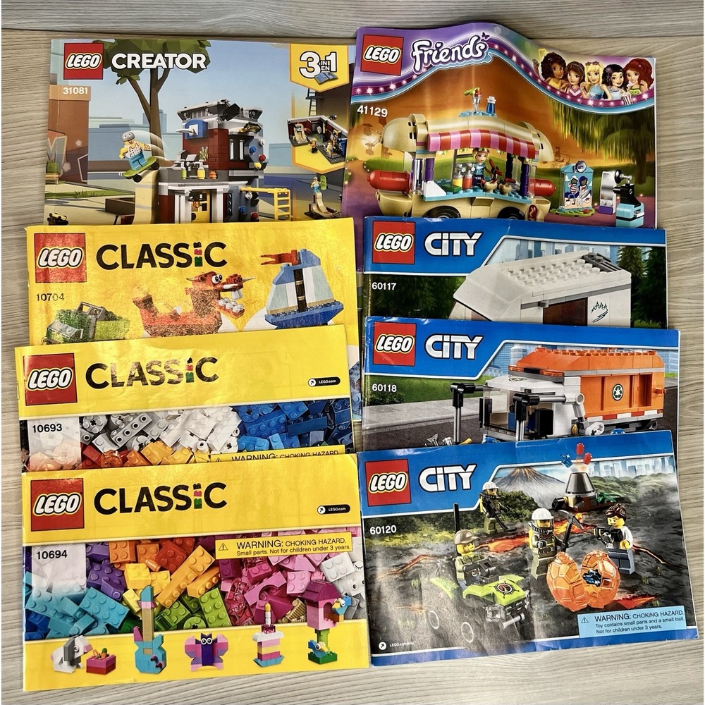 Lot of 8 LEGO Instruction Manual 31081 41129 10704 10693 10694 60117 60118 60120